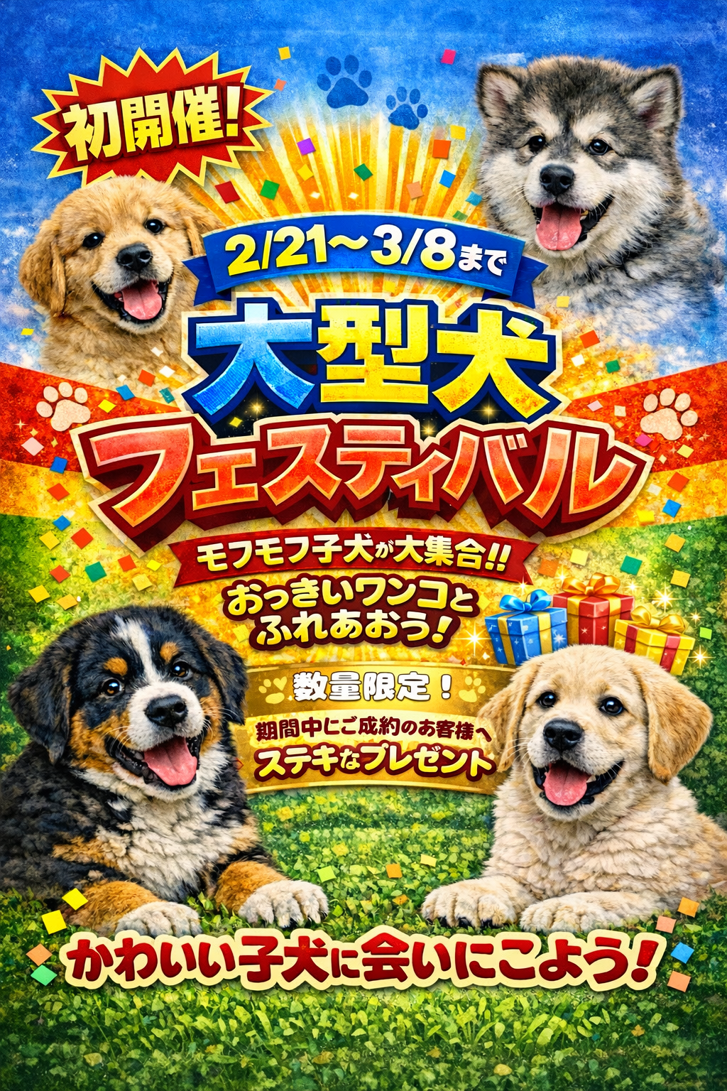 初開催！！！大型犬フェスティバル2/21～3/8まで | 【全国120店舗以上