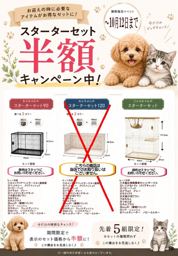 10/12（祝・月）まで❣ ✨スターターセット半額キャンペーン
